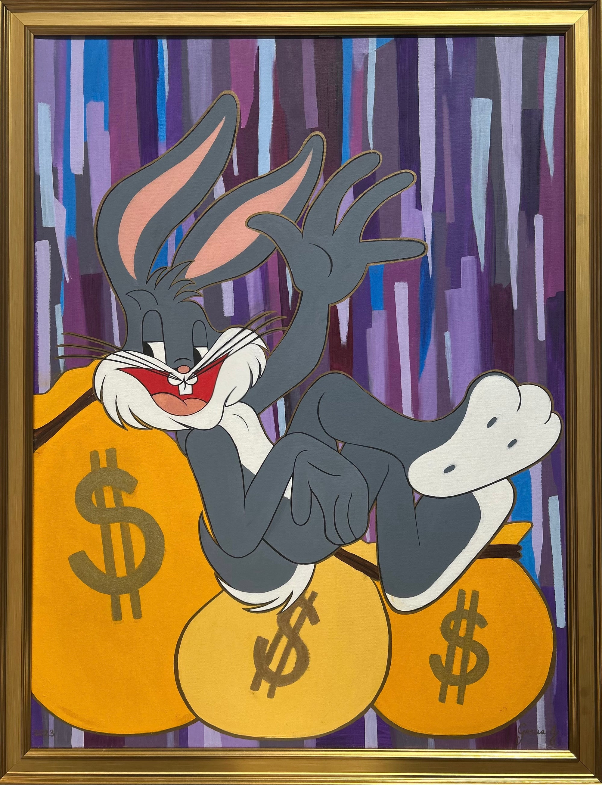Bugs Bunny Sitting on Money by Grecia J