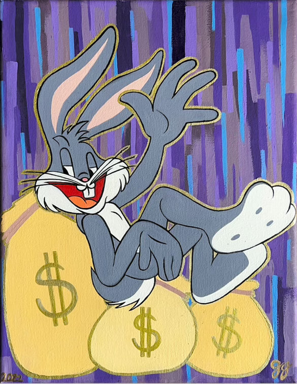 Bugs Bunny Sitting on Money by Grecia J -2023