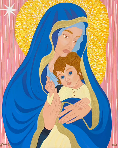 Baby Jesus Christ and the Virgin Mary by Grecia J. - 2023